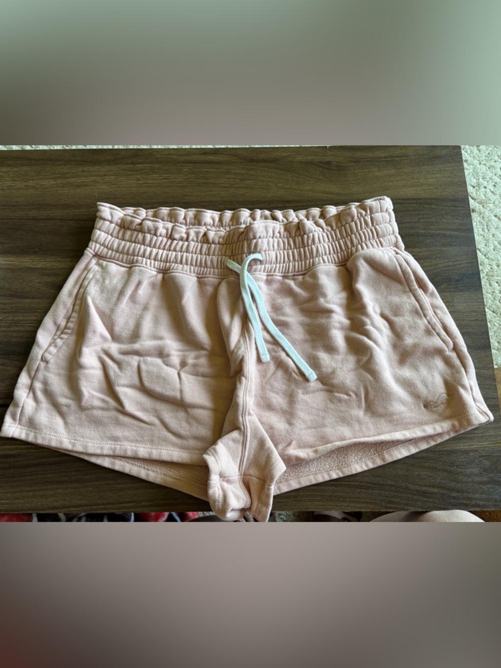 Hollister Pink Elastic Drawstring Athletic Shorts